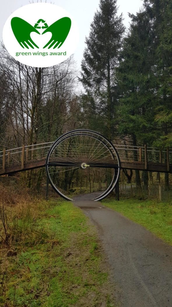 bicycle bridge green wings