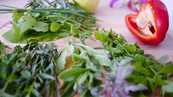 veggies and herbs