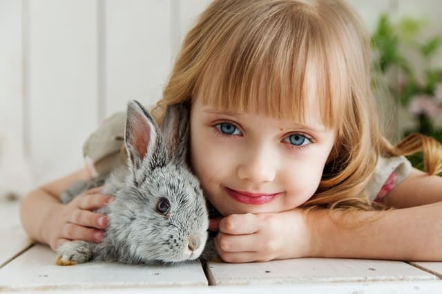 girl with bunny