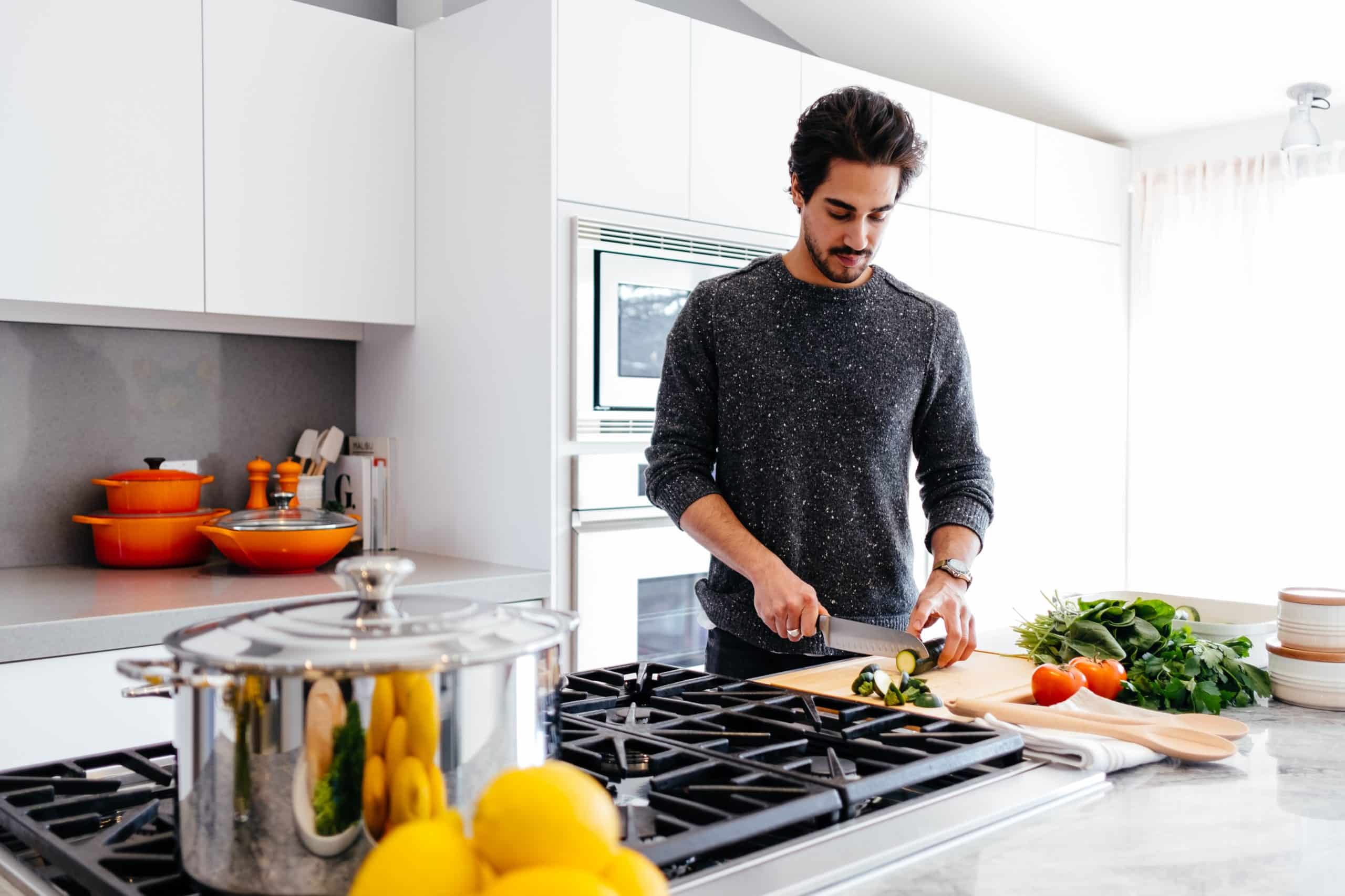 Man preparing food