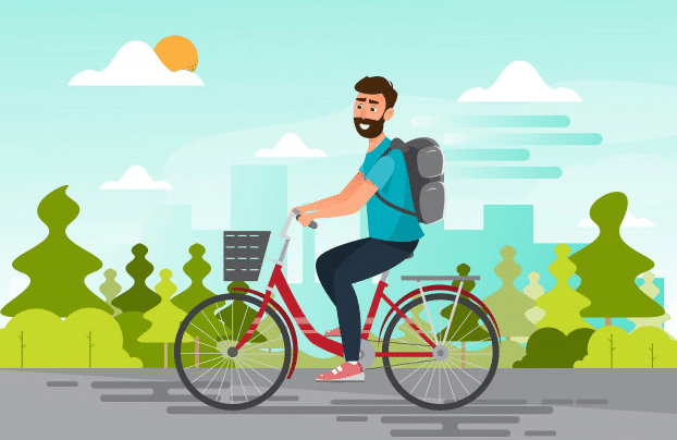 riding a bike image