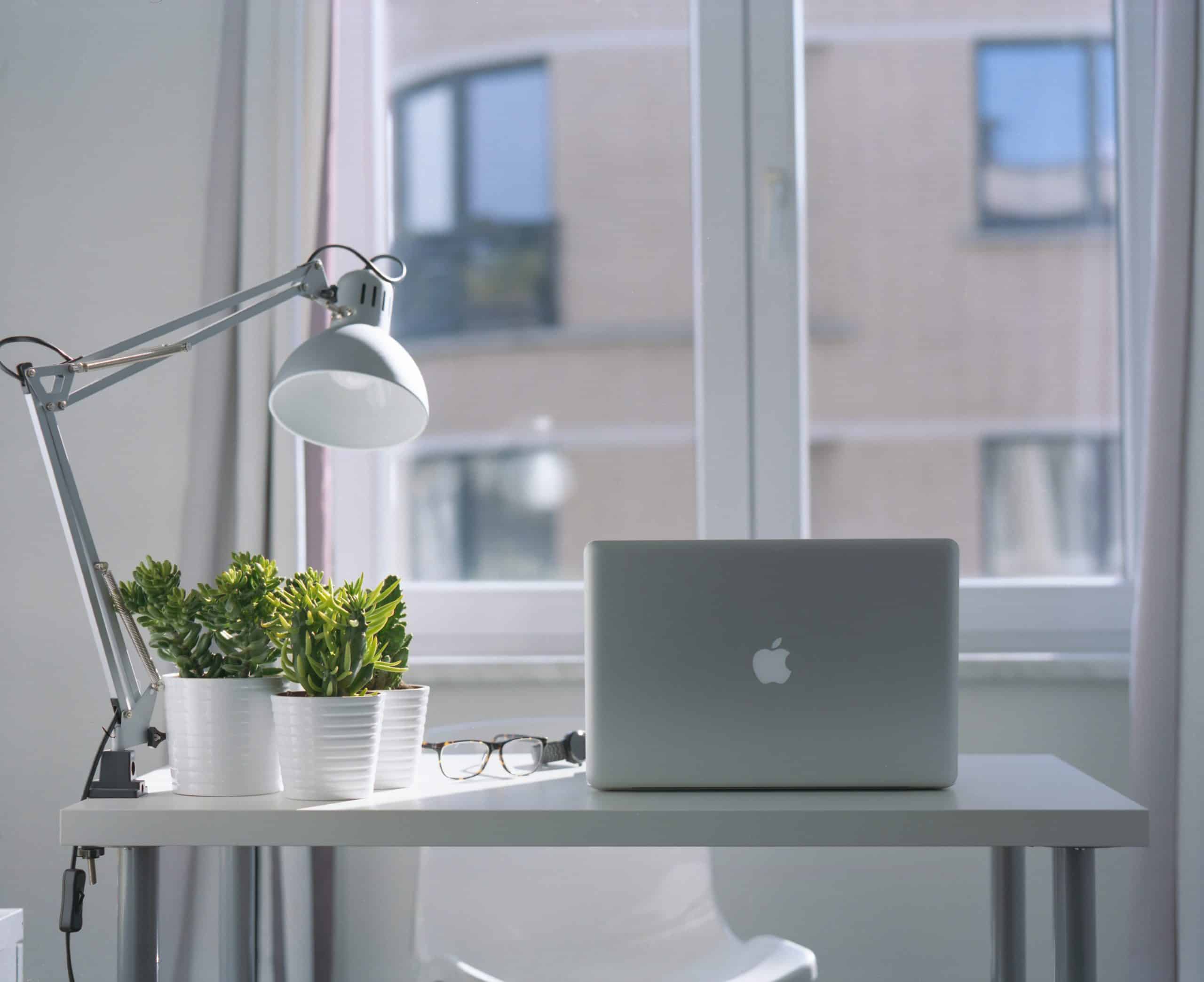 desk by window