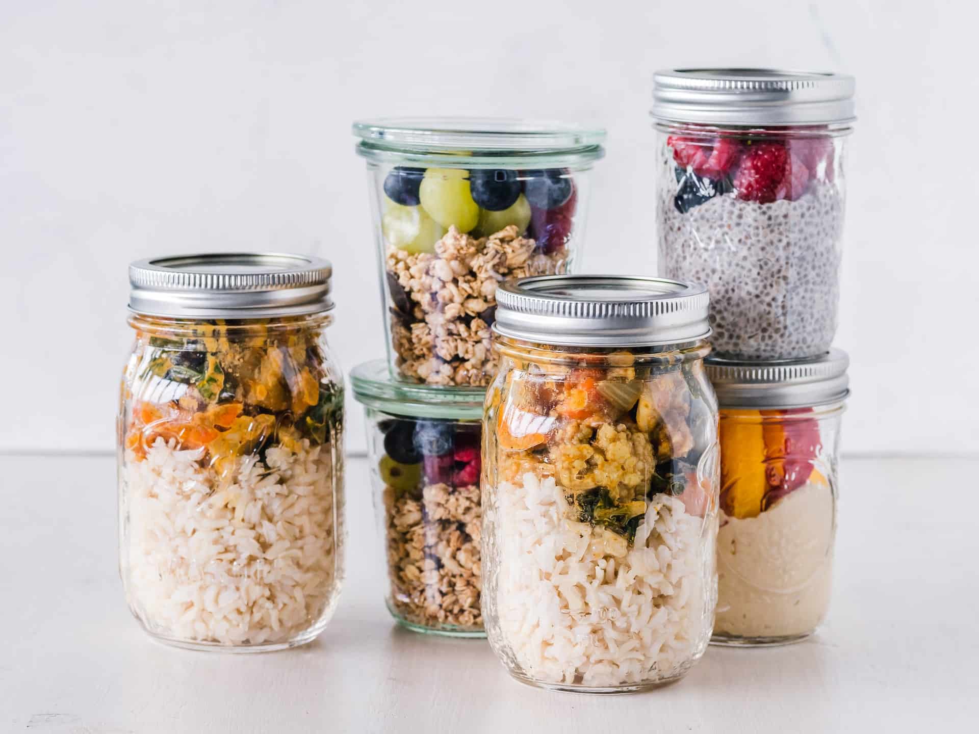 mason jar meal prep