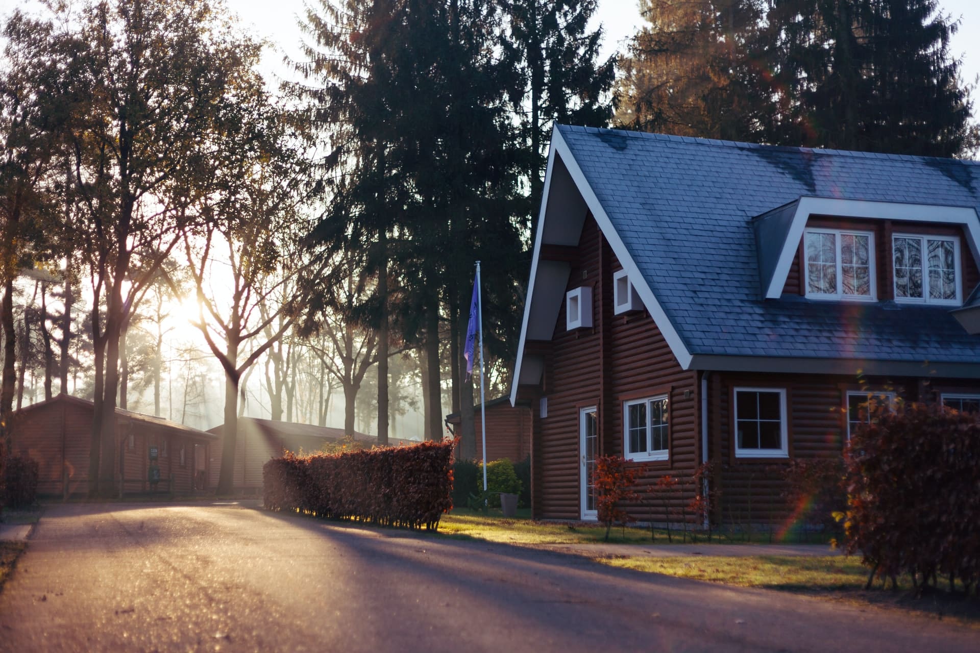 sunlight near house