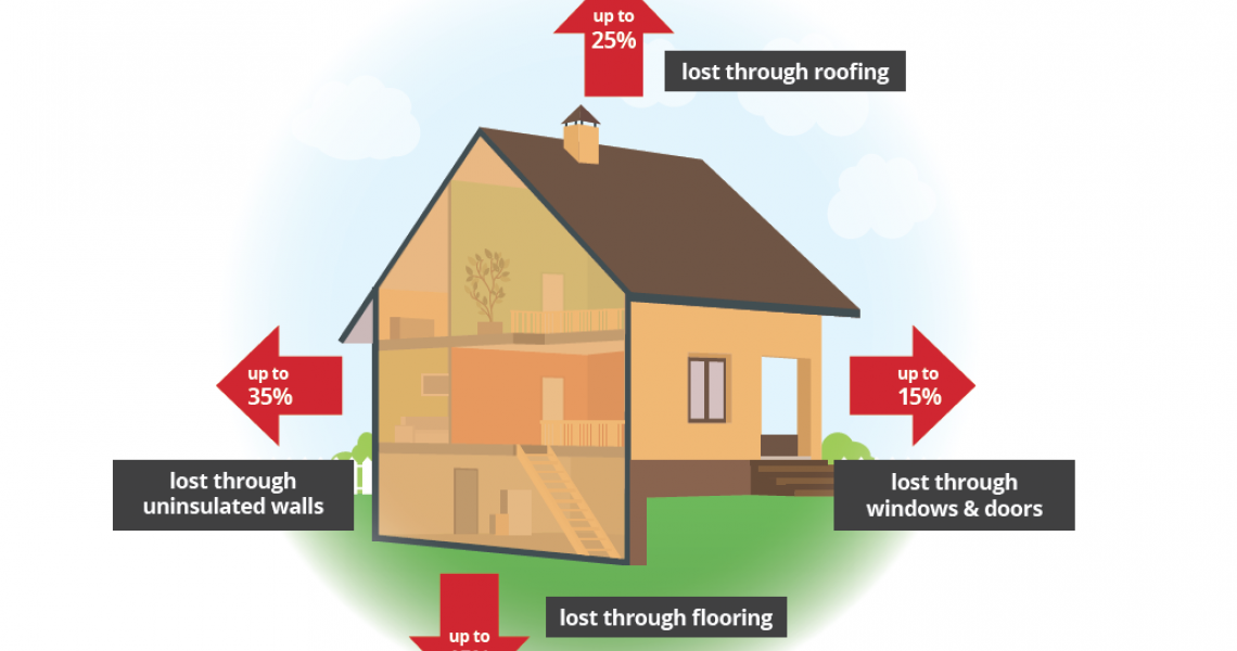 Energy efficient home infographic
