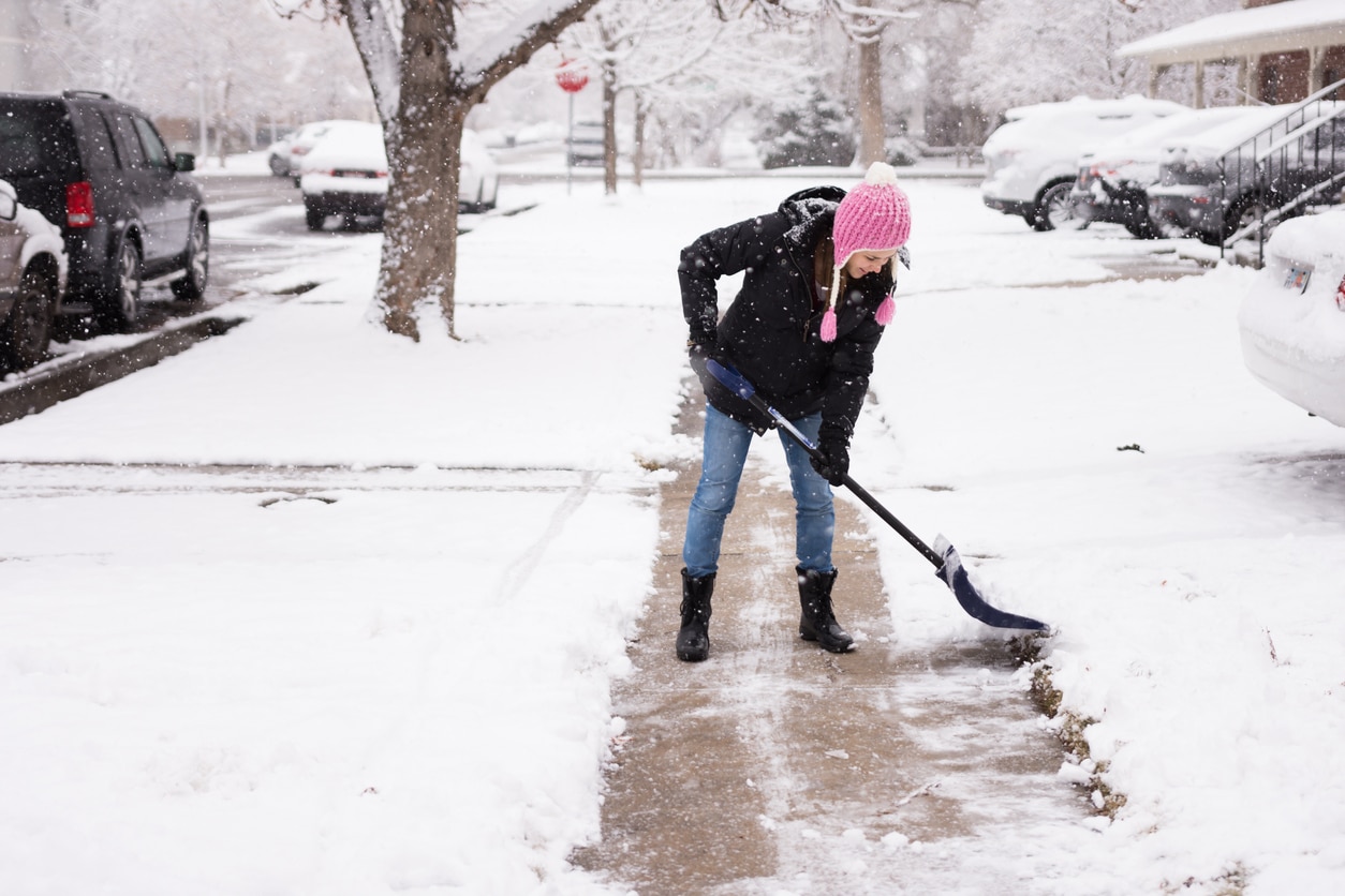 shoveling snow