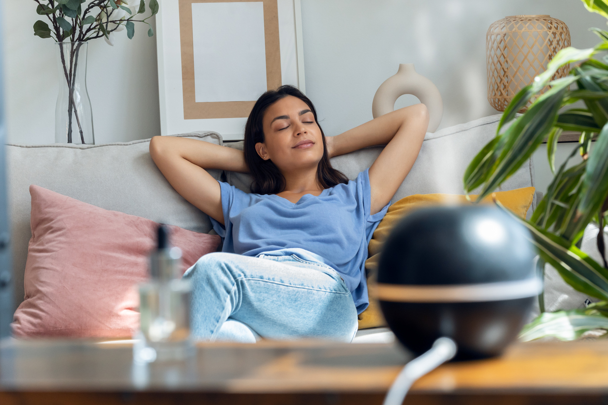 Essential oils being used in a diffuser