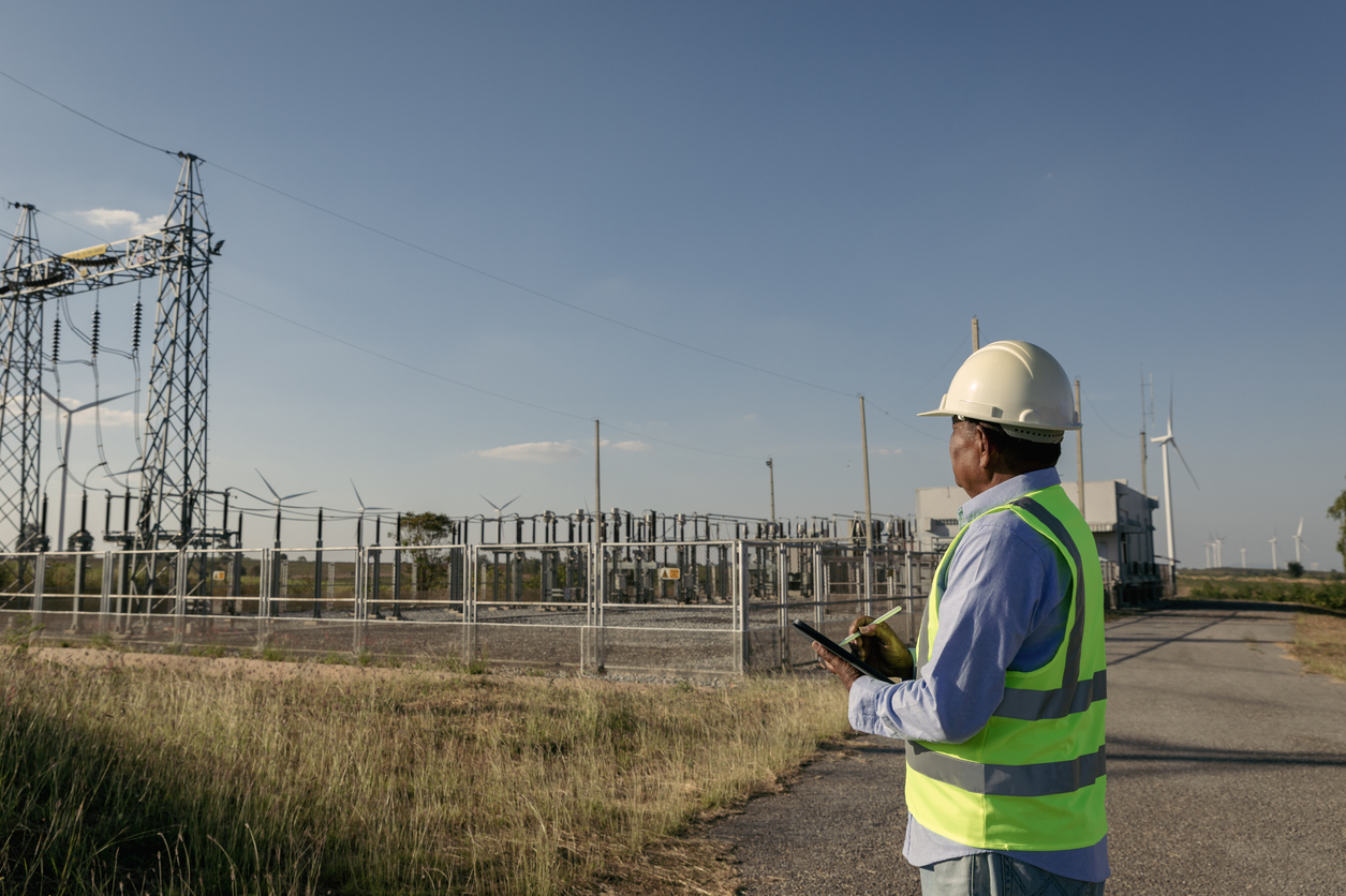 inspecting power lines - help break the wildfire-grid-drought cycle