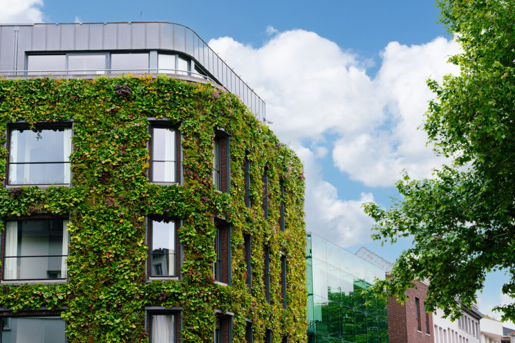 Urban photosynthesis projects - green building vertical garden living wall