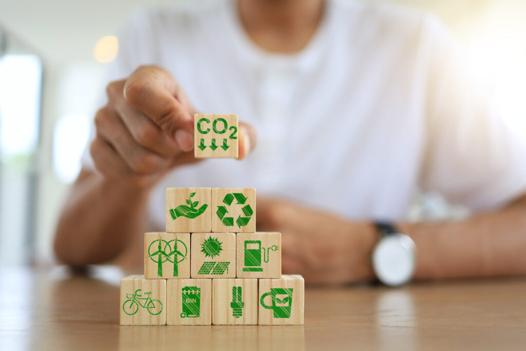 Credit: Aree Sarak Carbon footprint reduction