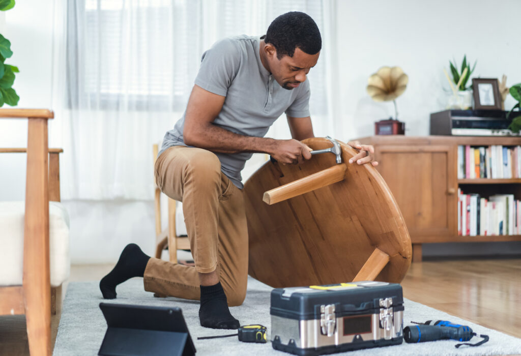Credit: zGel repairing broken furniture - eco hacks
