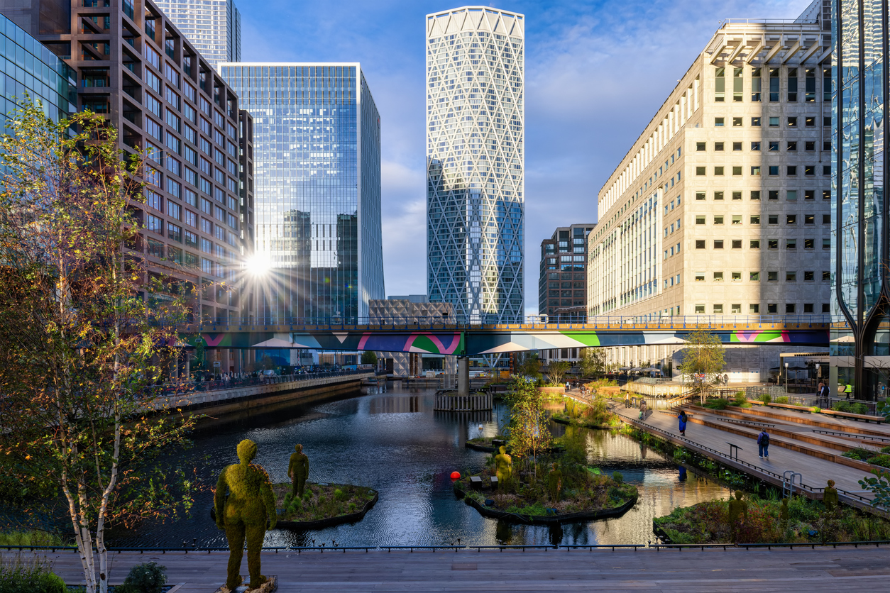 Canary Wharf as part of Eden Project - Sea Lanes floating swimming pool