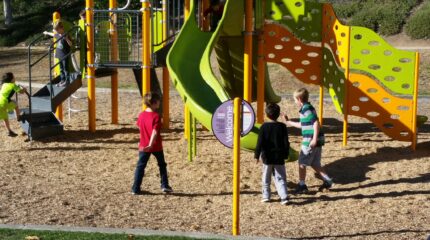 Children playing at playground