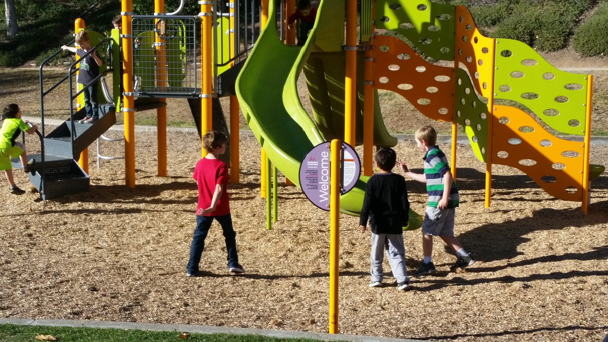 Children playing at playground
